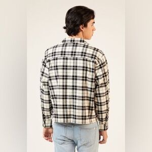 Croft & Barrow Navy and Cream Plaid Shirt